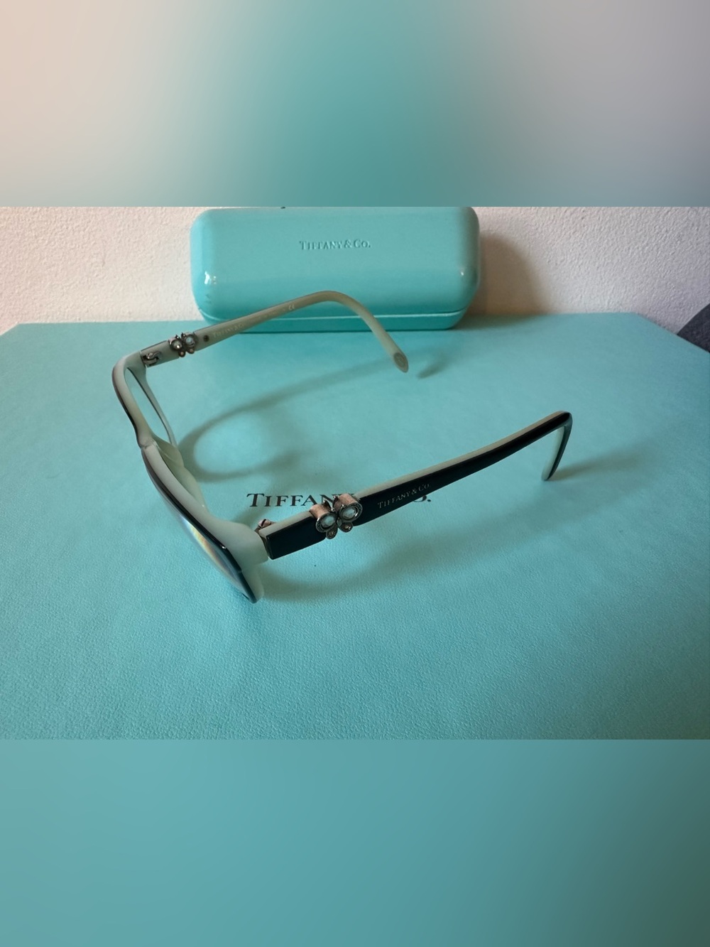 Tiffany & Co. Black & Blue Rhinestone Eyeglass Frames - Picture 5 of 10